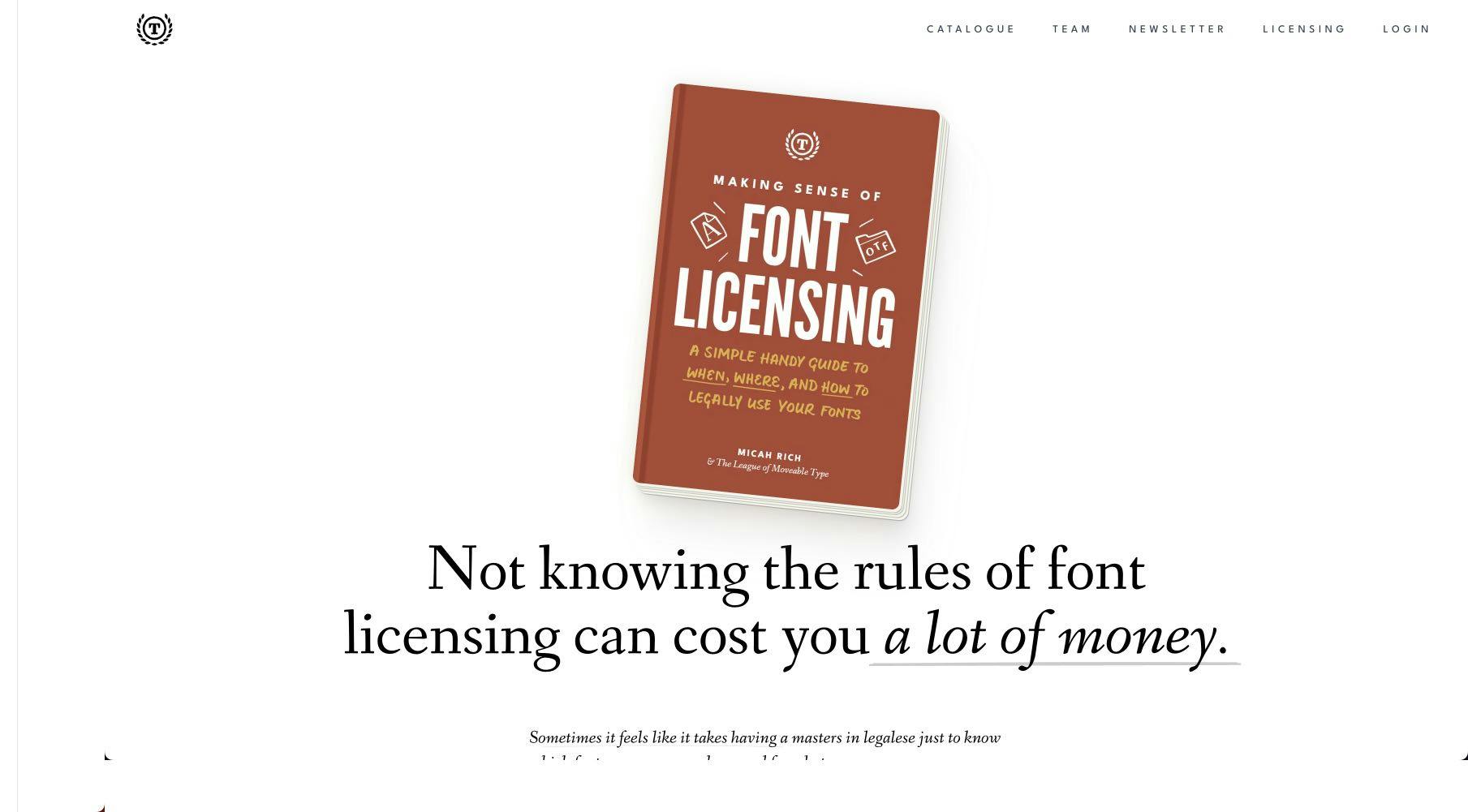 Wrote, designed, and published a book on all the ins-and-outs of font licensing.